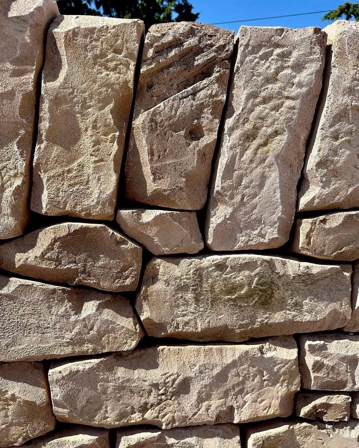Artificial rock accent wall